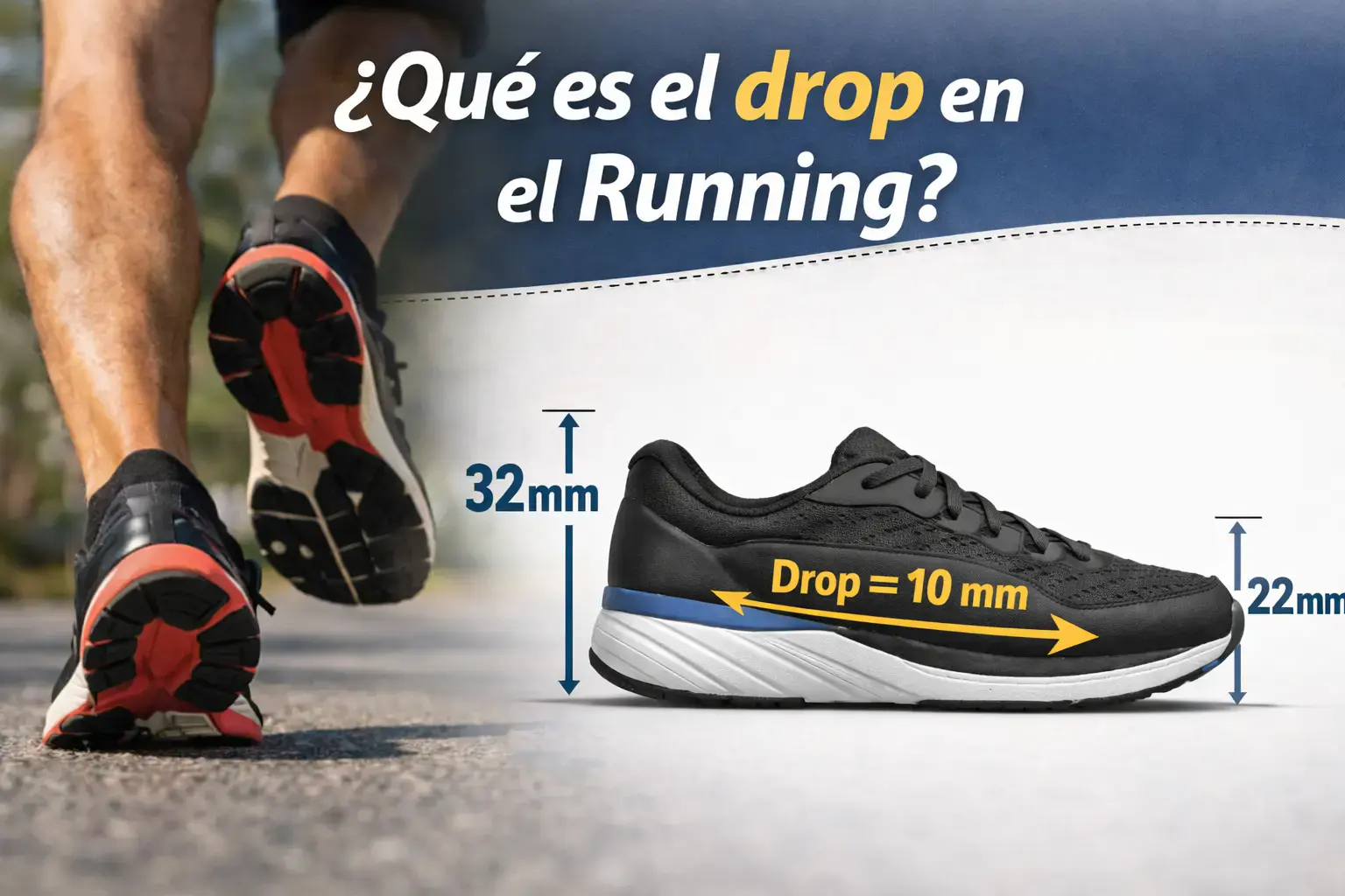 Qué es el drop en zapatillas de running: guía completa